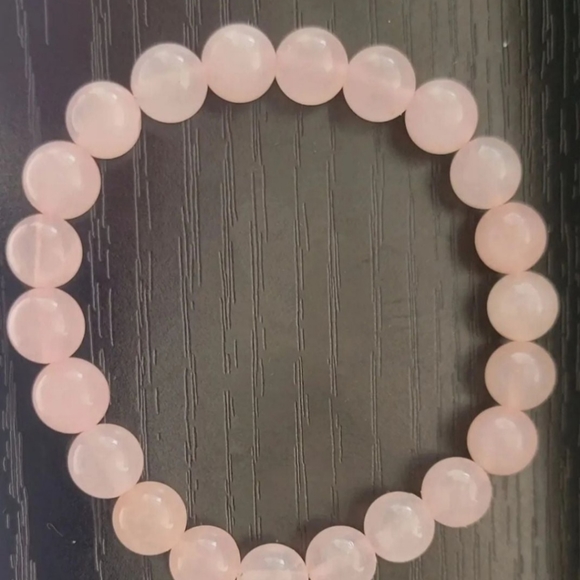 Natural Gemstone Rose Quartz Bracelet - Picture 5 of 7